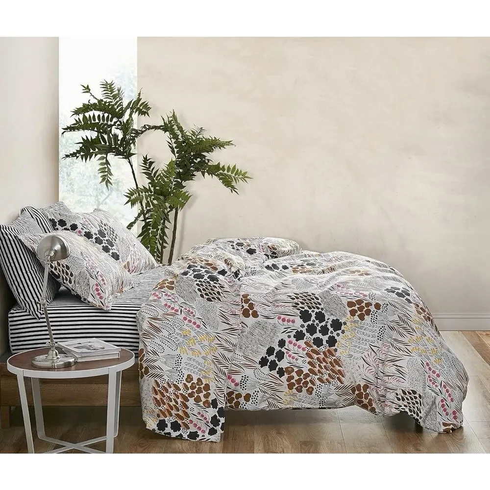 Marimekko - Queen Duvet Cover Set, Cotton Percale Bedding with Matching Shams...